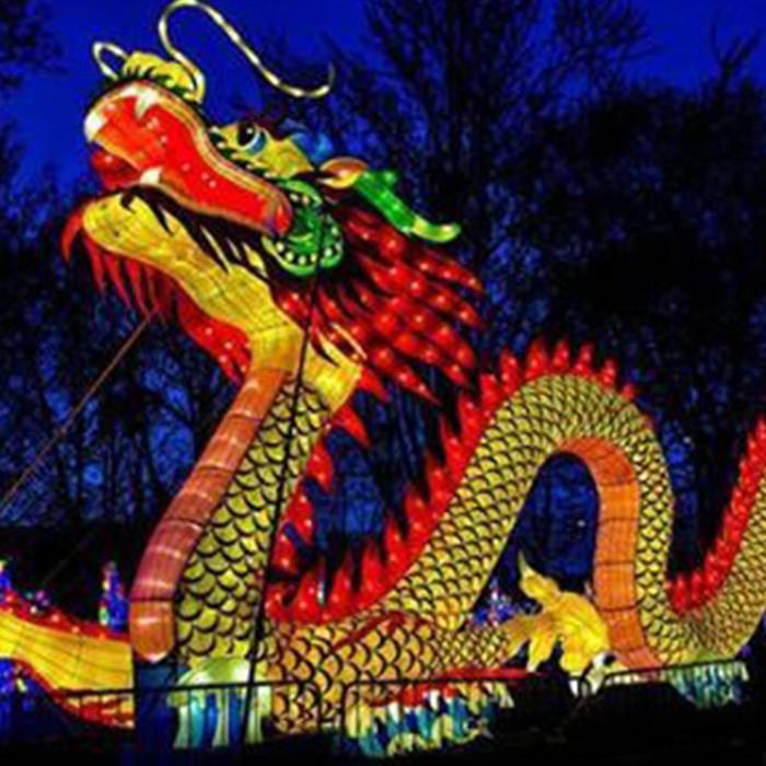 Festival Giant Lantern Display In Park