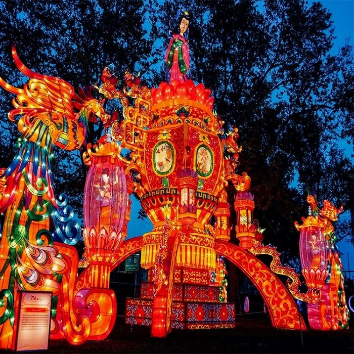 Pameran Pesta Tanglung Taman Tema Kalis Air Besar Reka Bentuk Tradisional Cina